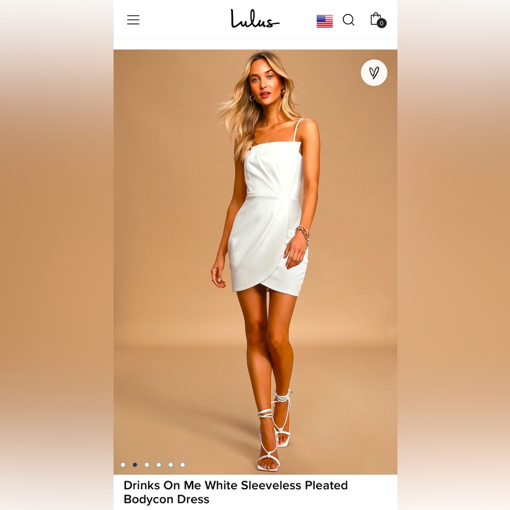 Lulus white size medium bodycon dress